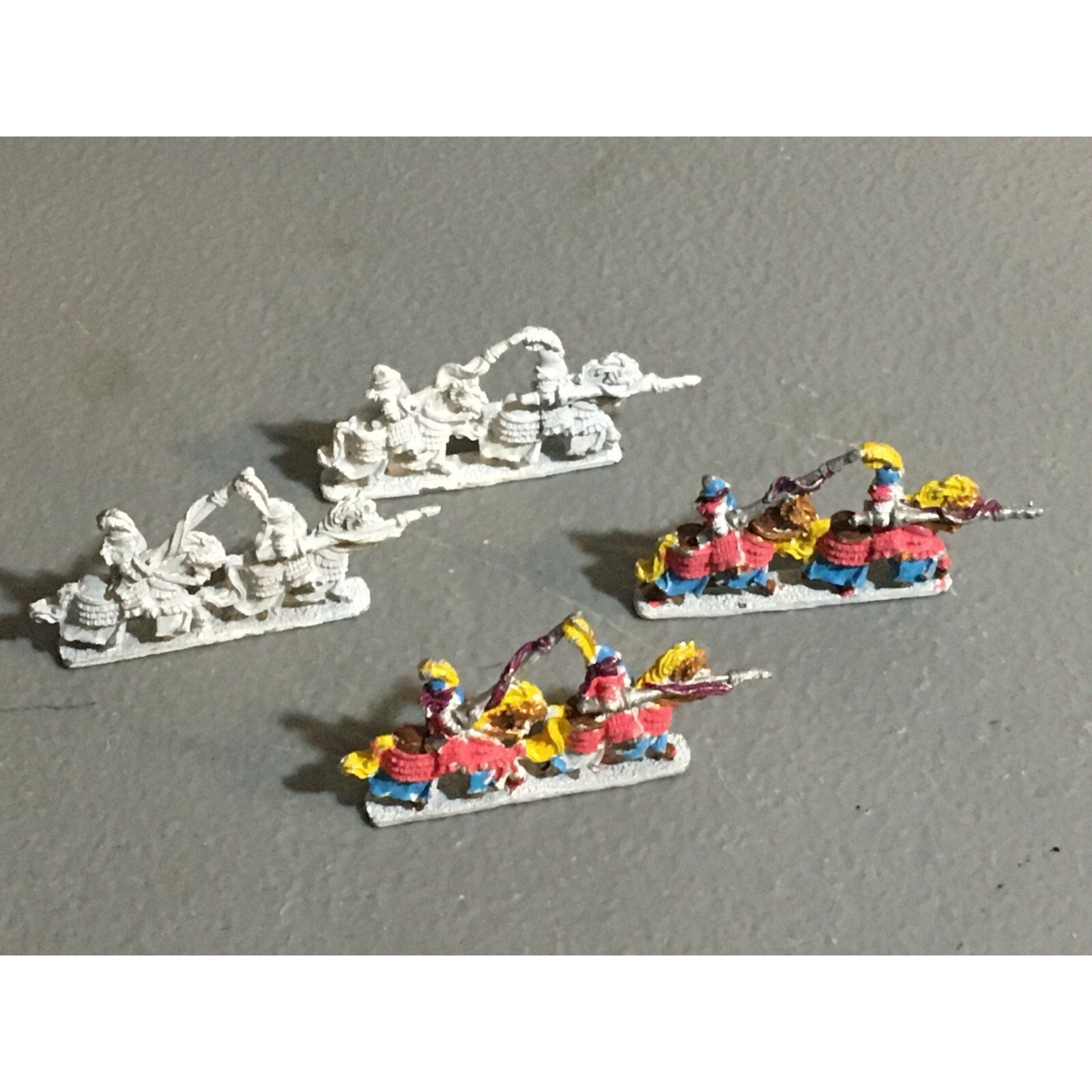 A16646 WARMASTER WARHAMMER FANTASY HIGH ELVES SILVER HELMS METAL 4 STANDS GW