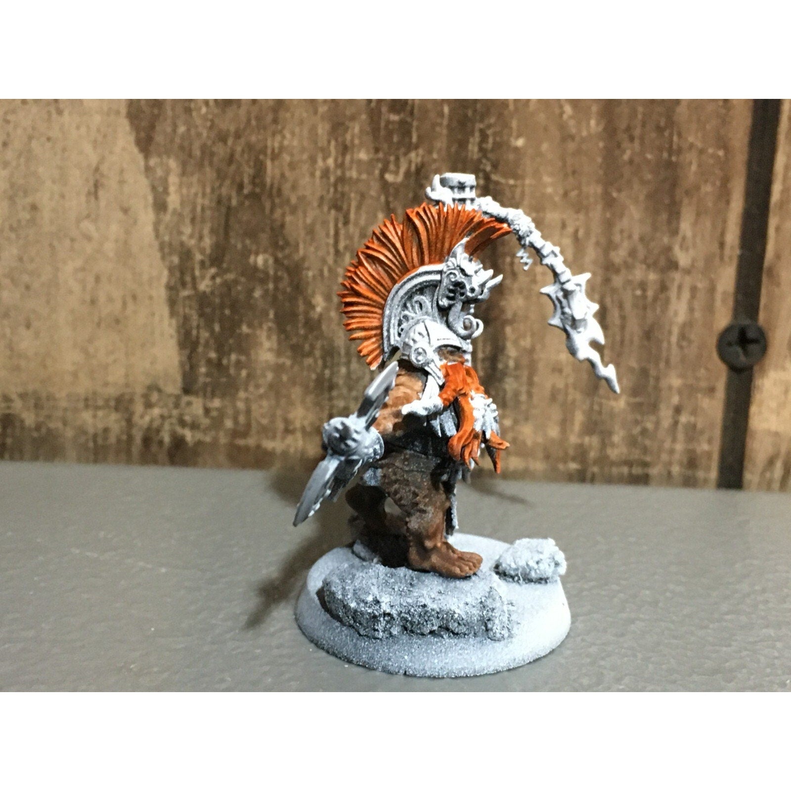 A20168 WARHAMMER FANTASY AOS FYRESLAYERS BATTLESMITH PRIMED CUSTOM NO BANNER
