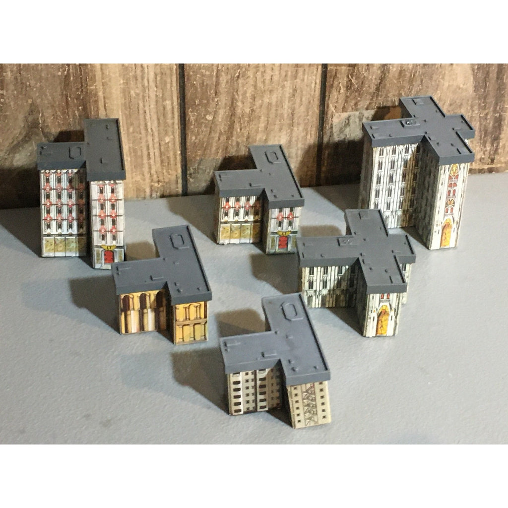 A31673 WARHAMMER EPIC 40K TERRAIN BUILDINGS PLASTIC & CARDSTOCK 6 PK