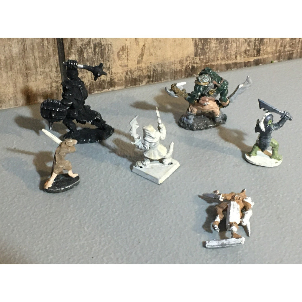 A34021 UNKNOWN METAL MINIATURES MIXED RATMAN ORC WARRIOR TABLETOP RPG