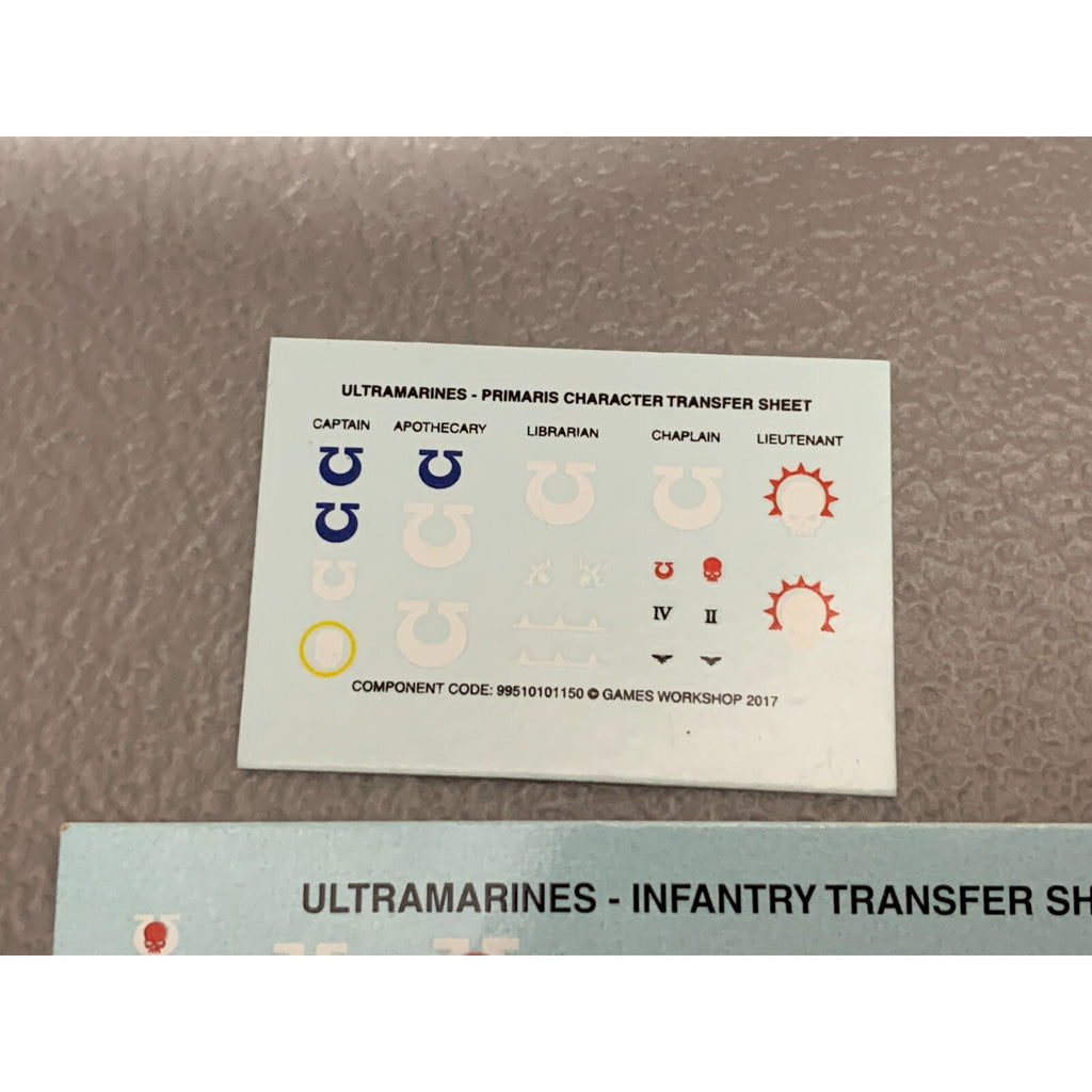 BAGF TRANSFERS ULTRAMARINES TRANSFER SHEET 2 PACK WARHAMMER 40K