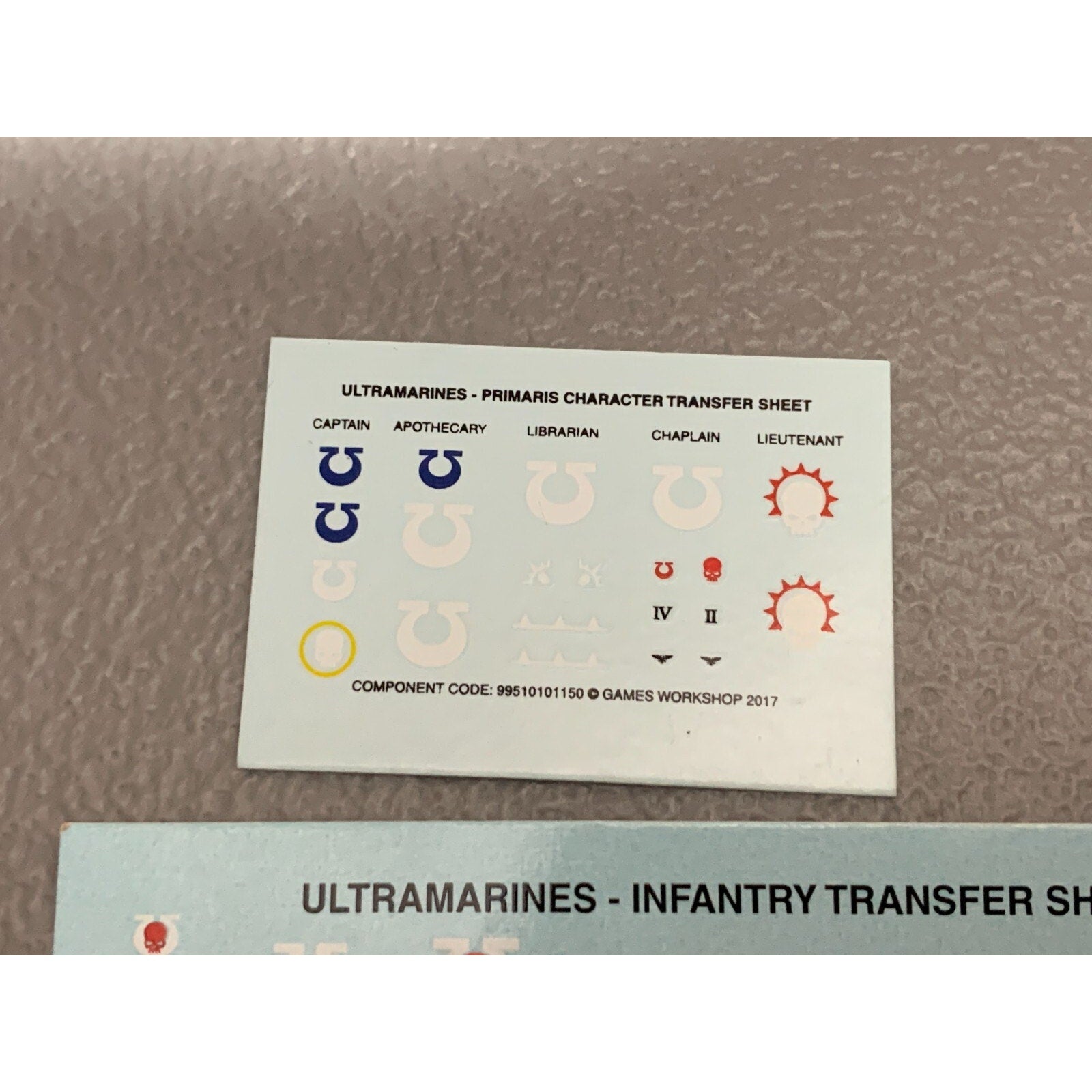 BAGF TRANSFERS ULTRAMARINES TRANSFER SHEET 2 PACK WARHAMMER 40K