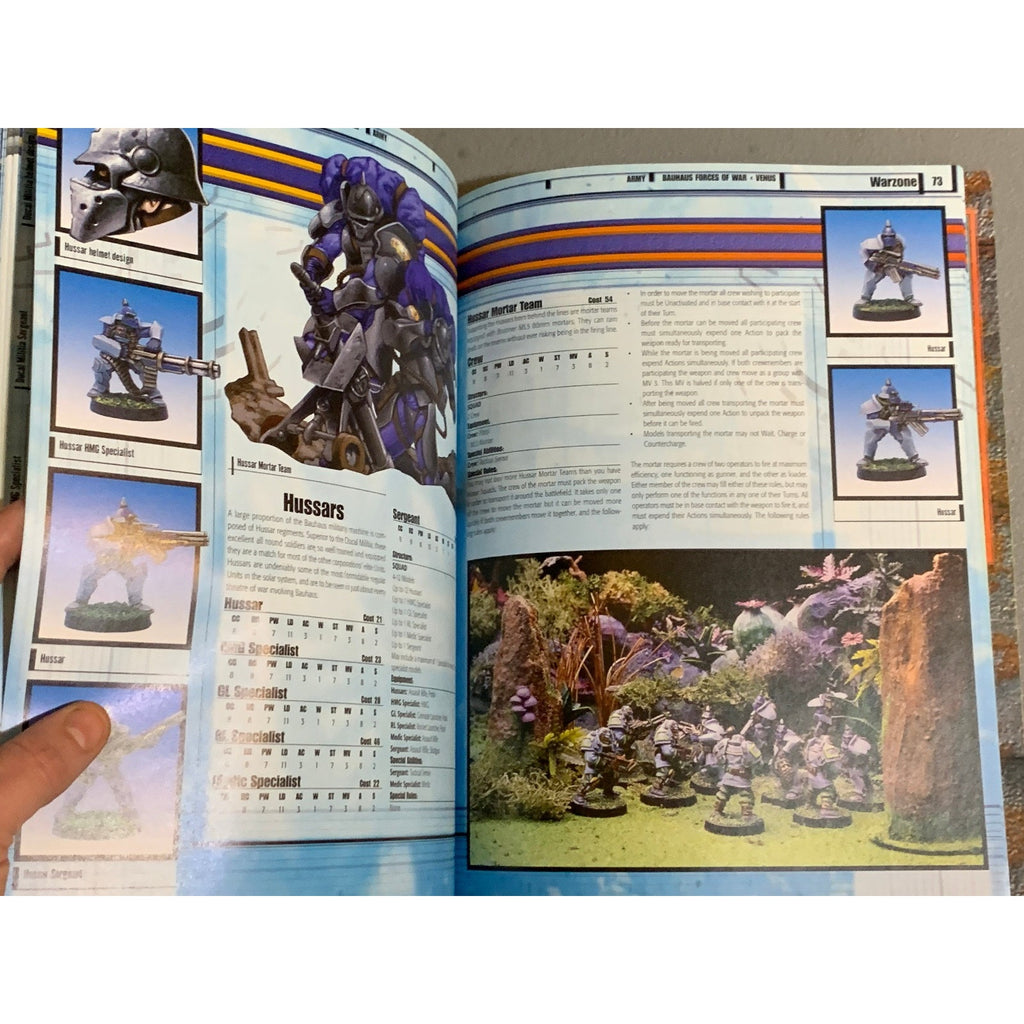 A31652 WARZONE MUTANT CHRON HHG ARMY BOOK PLAYED VENUS BAUHAUS FORCES OF WAR