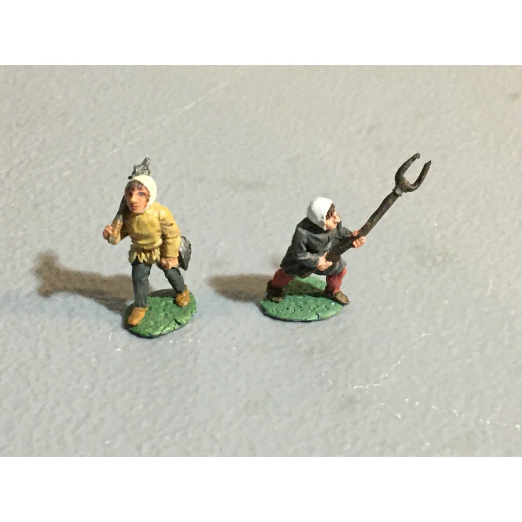 A10129 CITADEL PRE SLOTTA METAL RARE OOP HUMAN FARMERS VILLAGERS 2 PK PAINTED