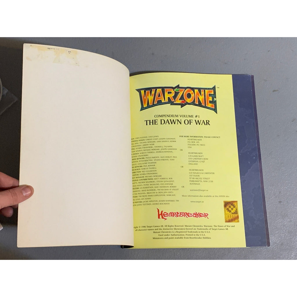 A31651 WARZONE MUTANT CHRON HHG ARMY BOOK PLAYED COMPENDIUM VOL. 1 DAWN OF WAR