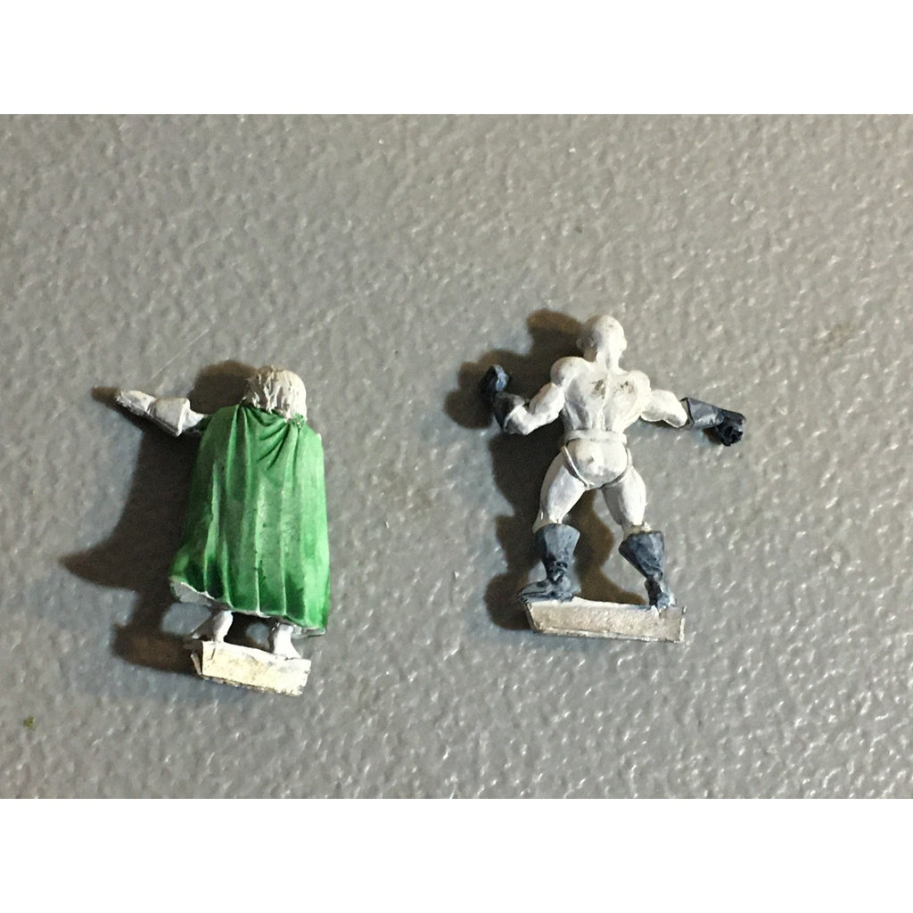 A32083 UNKNOWN METAL SUPERHERO 2 PK MALE FEMALE TABLE TOP WAR GAMES RPG