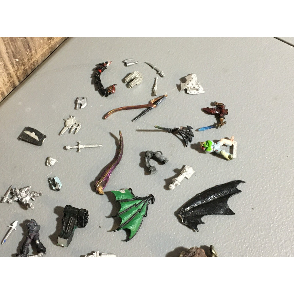 A20150 WARHAMMER 40K AOS FANTASY BITS LOT ALL METAL WINGS TALONS SPACE MARINES