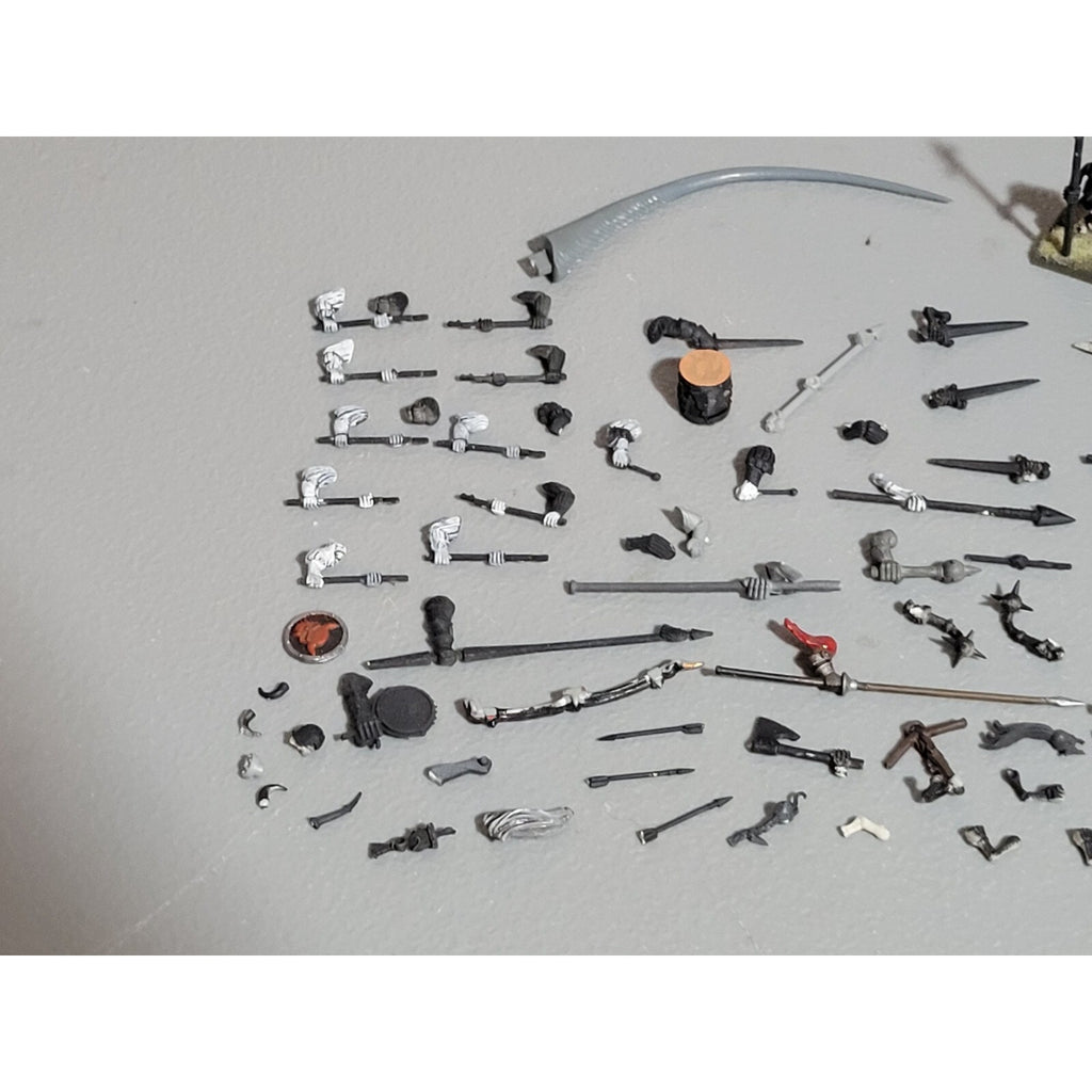 A18901 WARHAMMER FANTASY BITS LOT EMPIRE UNDEAD ARMS SPEARS SWORDS