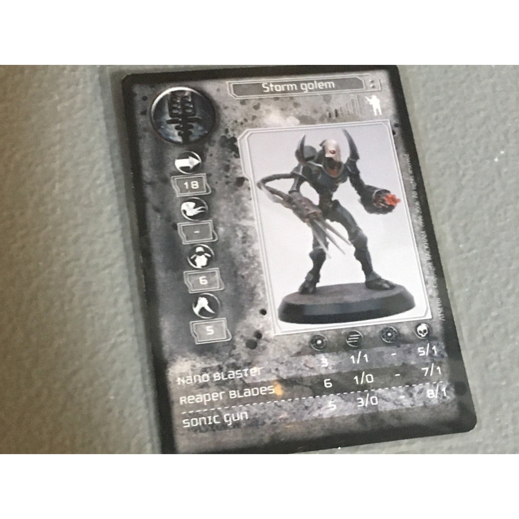 A33513 RACKHAM AT-43 THERIAN STORM GOLEMS 4 PK MINIATURES W CARD