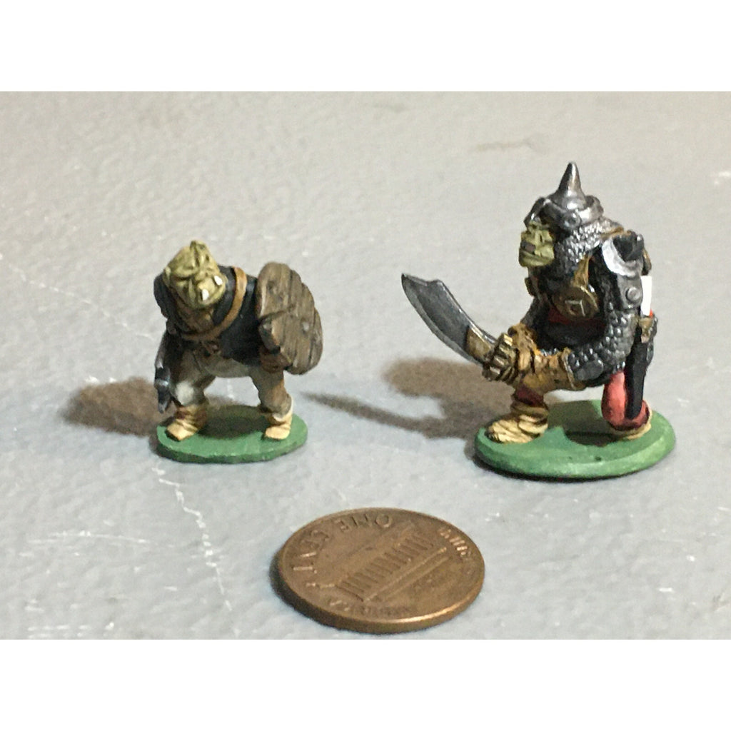 A10082 CITADEL PRE SLOTTA METAL RARE OOP ORC WARRIORS 2 PK WARHAMMER PAINTED