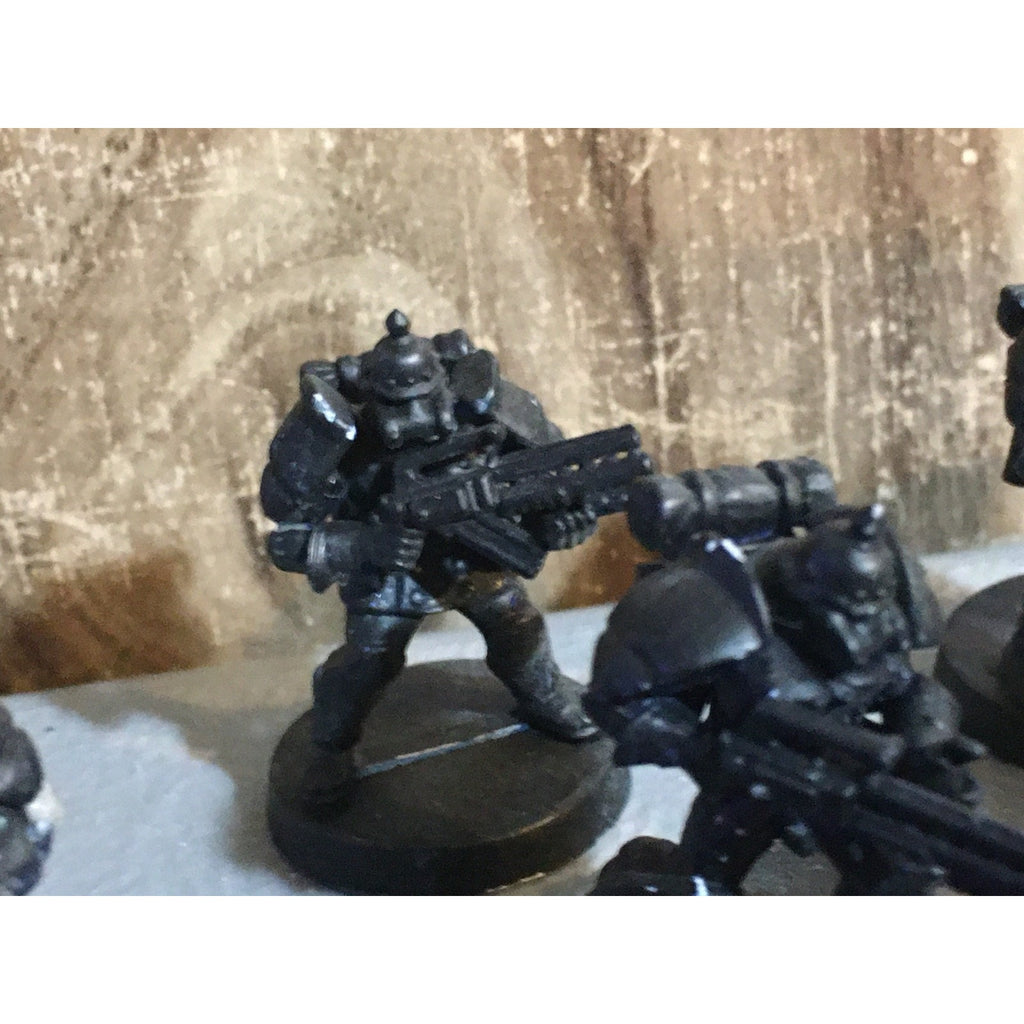 A30059 UNKNOWN TABLE TOP SCI-FI POWER ARMOR SOLDIERS 10 PK WAR GAMES