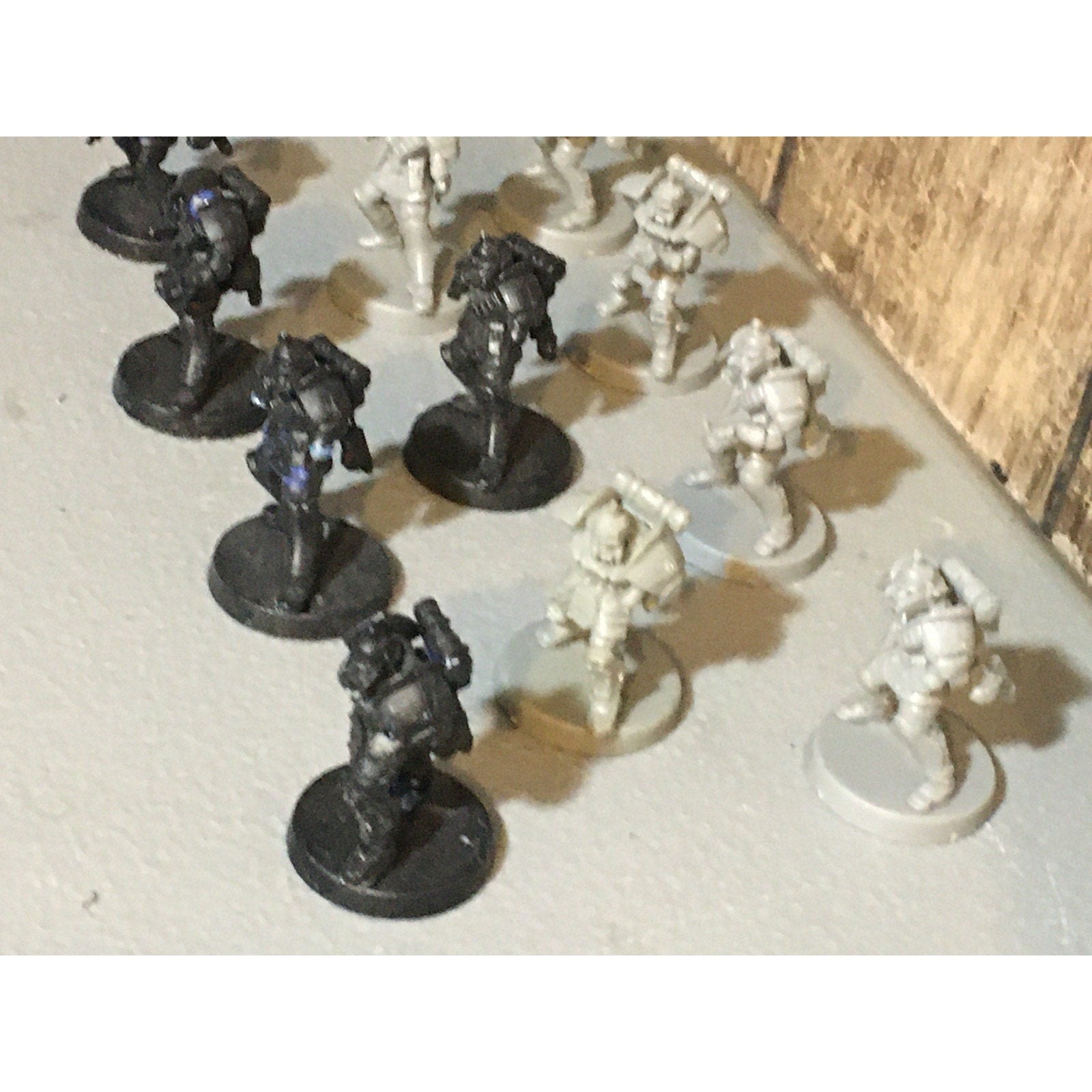 A30066 UNKNOWN TABLE TOP SCI-FI POWER ARMOR SOLDIERS 11 PK INCOMPLETE WAR GAMES