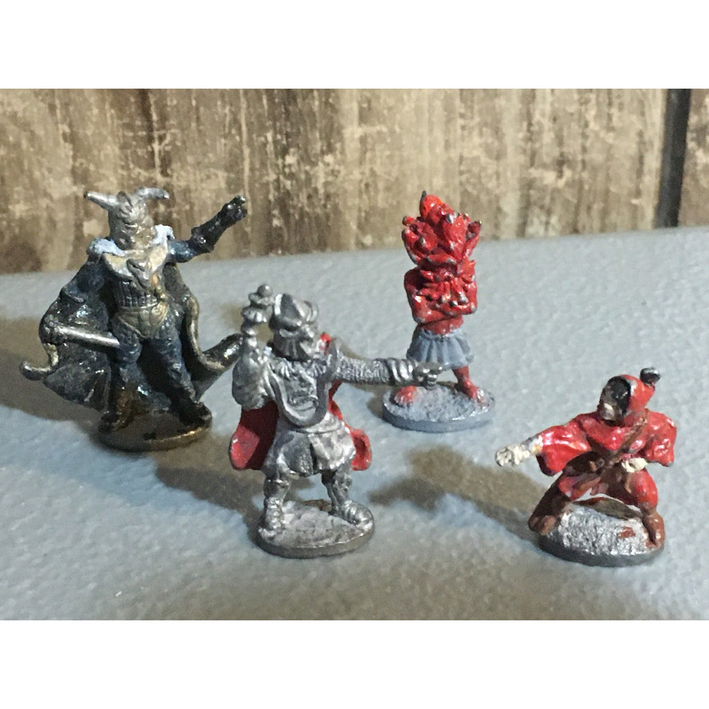 A32862 TSR METAL MINIATURES UNKNOWN HUMAN 4 PK KNIGHT NINJA WARRIOR