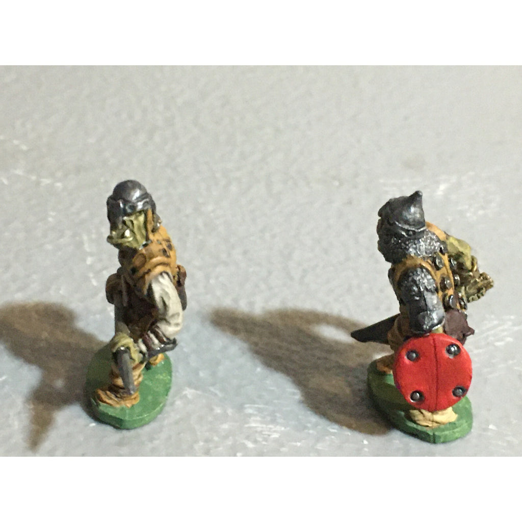 A10085 CITADEL PRE SLOTTA METAL RARE OOP ORC WARRIORS 2 PK WARHAMMER PAINTED