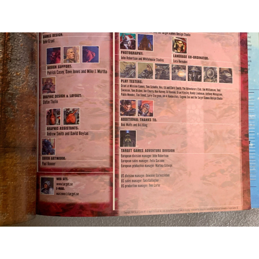 A31656 WARZONE MUTANT CH HHG HEARTBREAKER ARMY BOOK PLAYED THE CHRONICLES OF WAR