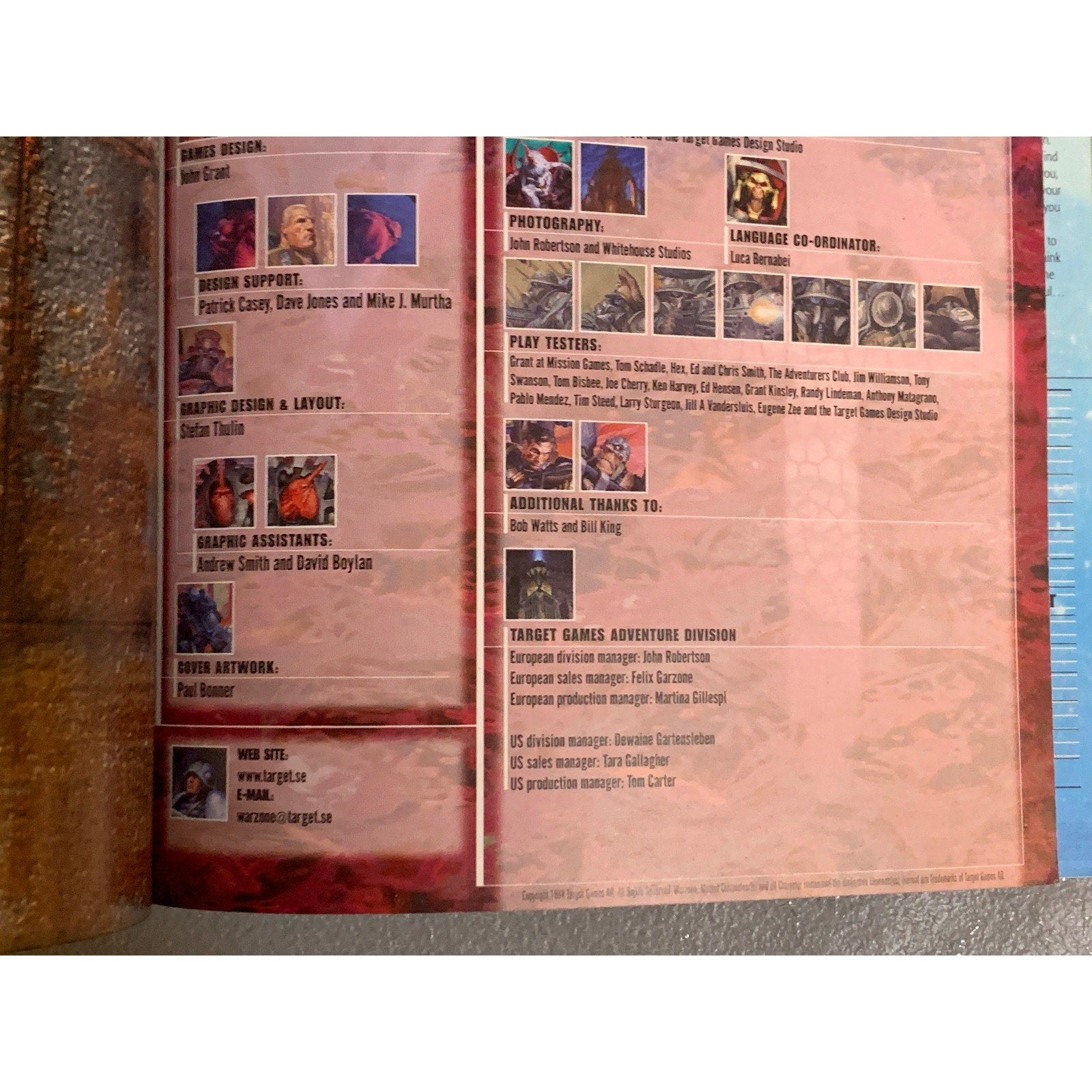 A31656 WARZONE MUTANT CH HHG HEARTBREAKER ARMY BOOK PLAYED THE CHRONICLES OF WAR