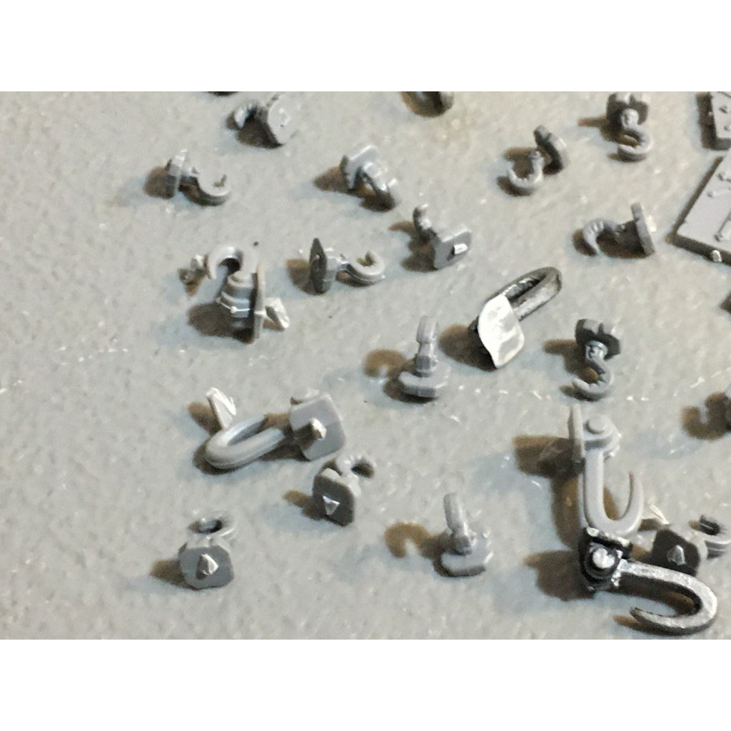 A25114 WARHAMMER 40K CHAOS SPACE MARINES BITS LOT TANK PLATE HOOK 4 BIT METAL GW