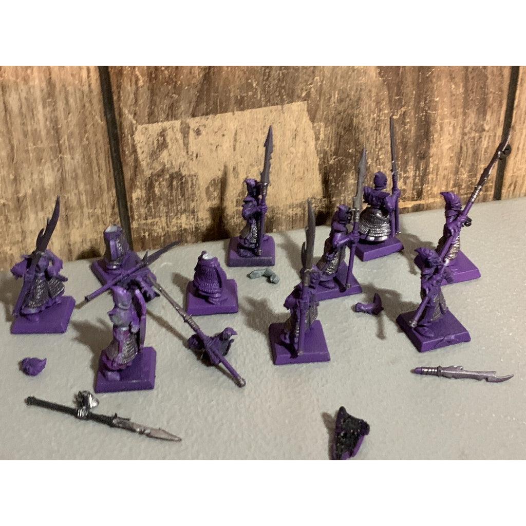 A16903 WARHAMMER AOS FANTASY DARK ELVES SPEARMEN 10 PACK MISS 2 SHIELDS GW