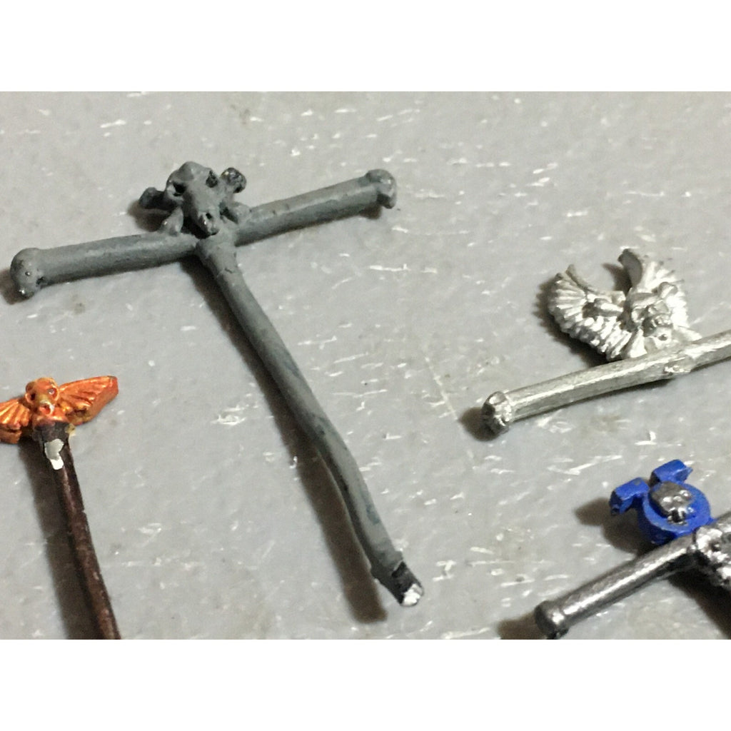 A22382 WARHAMMER 40K SPACE MARINES METAL BITS LOT BANNER POLES GAMES WORKSHOP GW