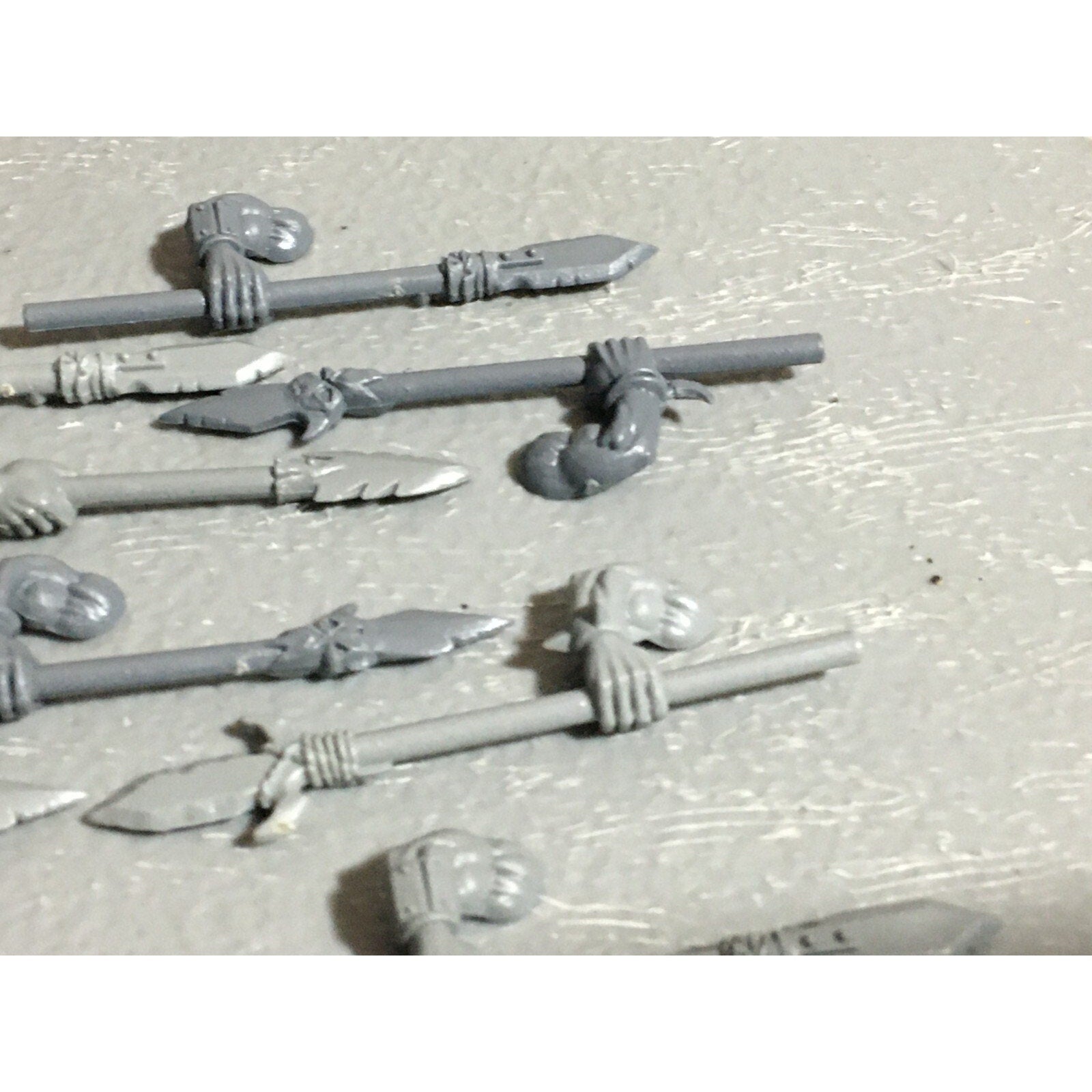 A22608 WARHAMMER FANTASY ORCS & GOBLINS BITS LOT ORC BOYZ SPEARS GAMES WORKSHOP