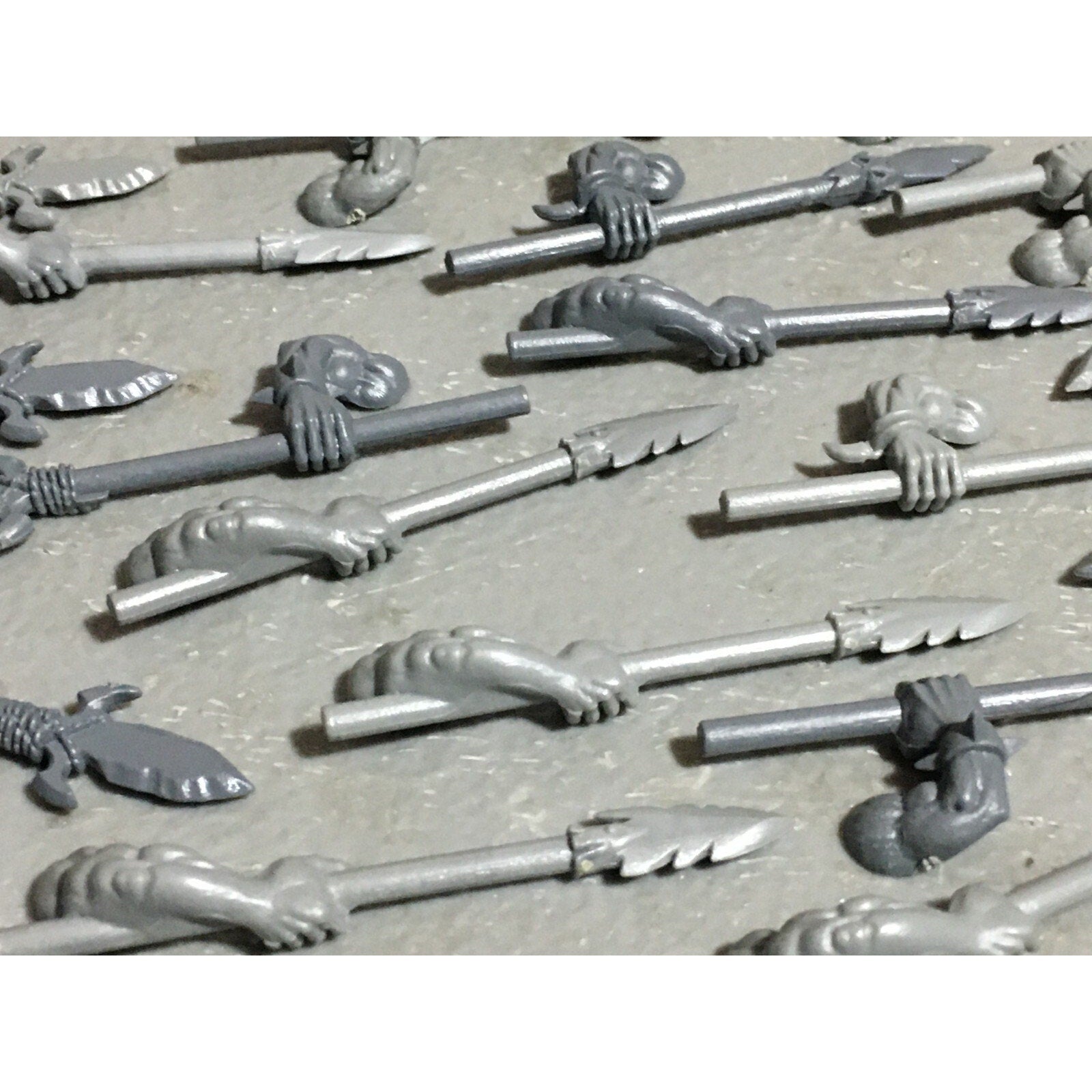A22609 WARHAMMER FANTASY ORCS & GOBLINS BITS LOT ORC BOYZ SPEARS GAMES WORKSHOP