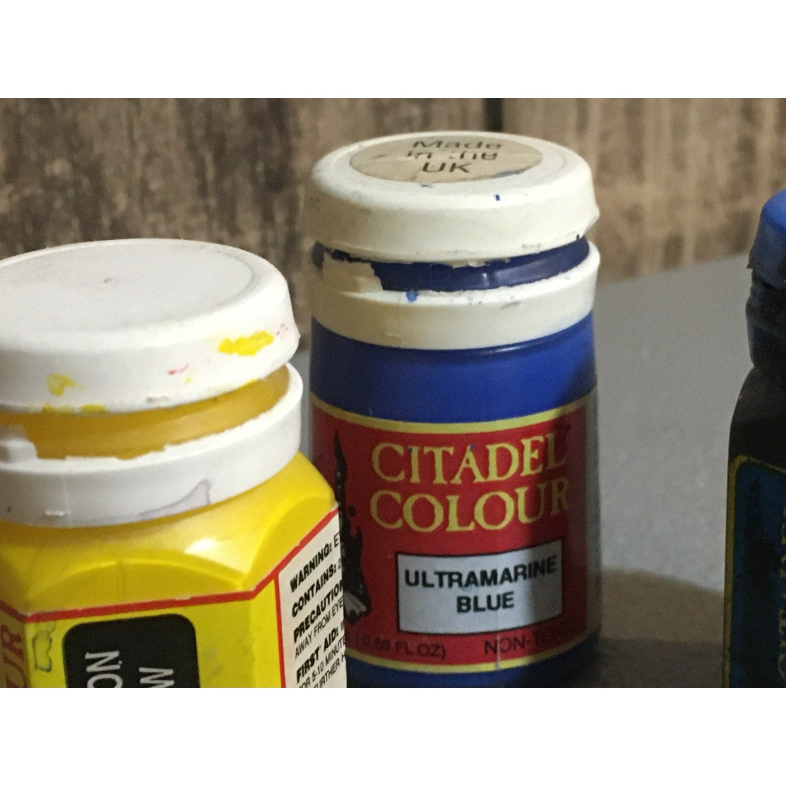 A33425 CITADEL COLOURS USED PAINT POTS 4 PK OOP GAMES WORKSHOP