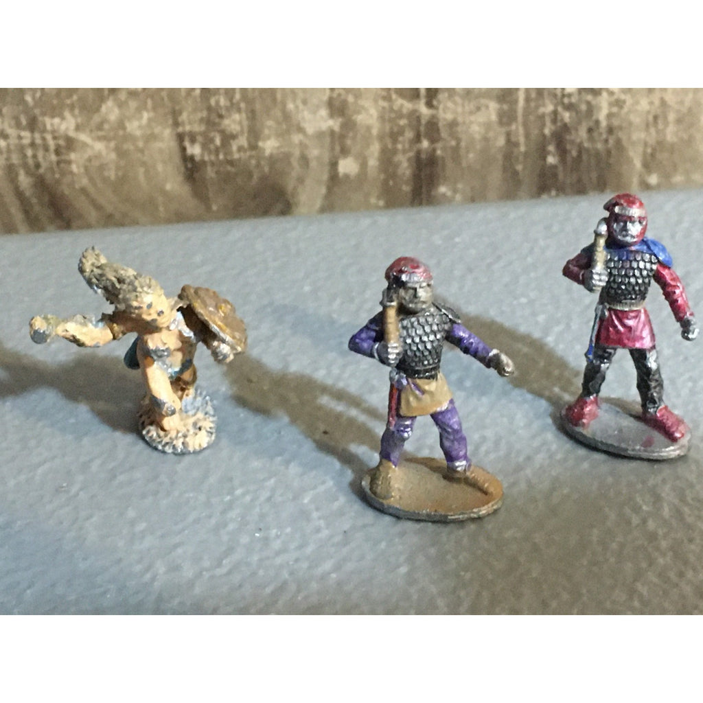 A32858 RAL PARTHA MINIATURES METAL UNKNOWN 3 PK INCOMPLETE? HUMAN WARRIOR