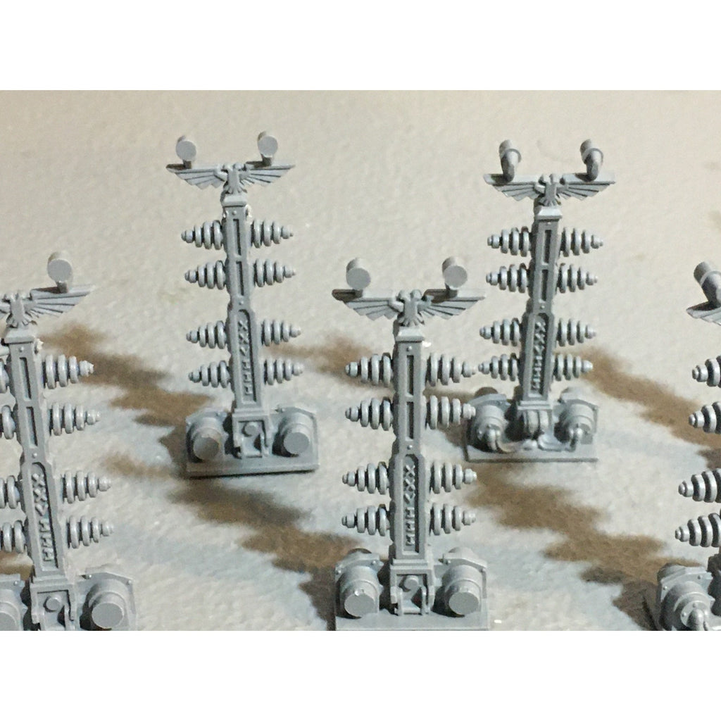 A24507 WARHAMMER 40K SPACE MARINES ENERGY PYLONS 6X + 3 TELEPORT BEACONS GW