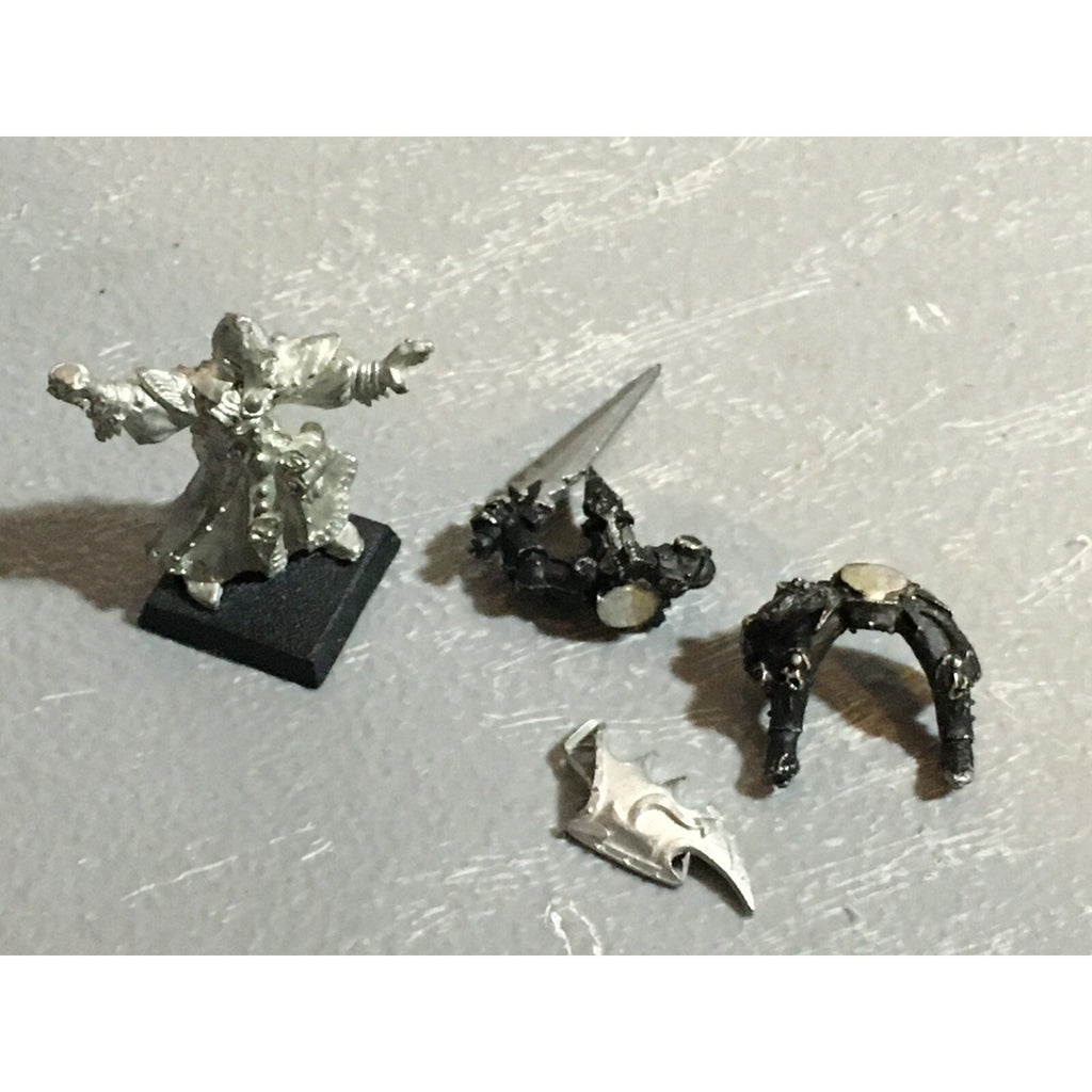 A21029 WARHAMMER FANTASY DARK ELVES METAL INC & BITS LOT MAGE RIDER