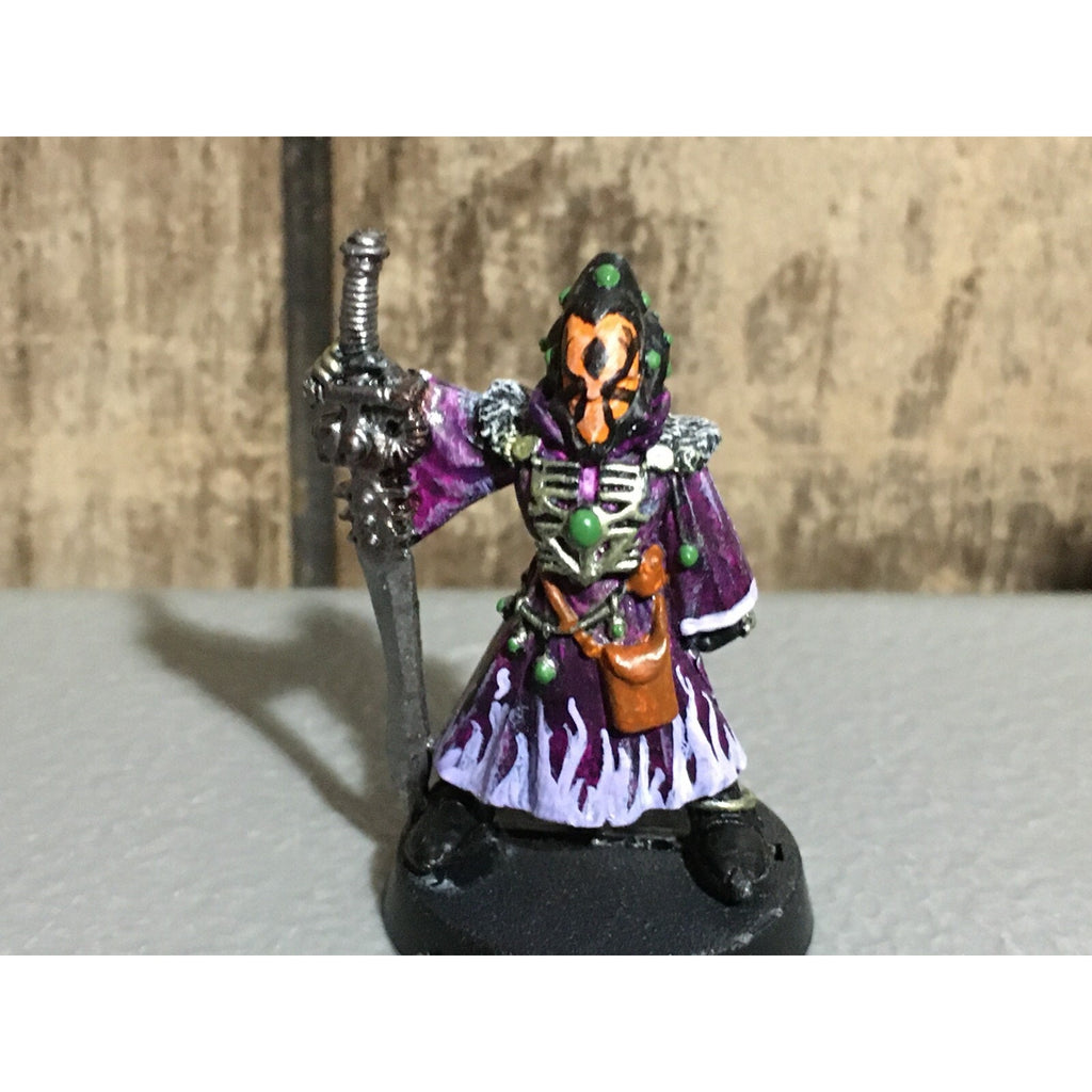 A19674 WARHAMMER 40K ELDAR CRAFTWORLDS METAL WARLOCK W SWORD OOP PAINTED