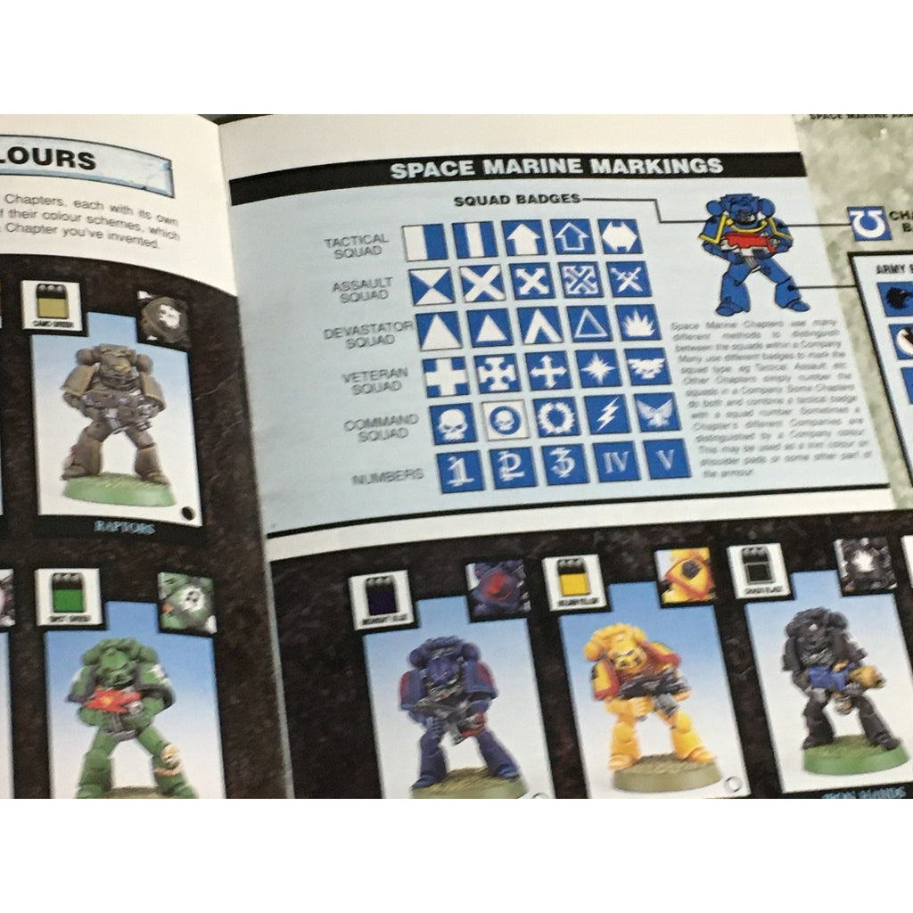 BOOK GAMES WORKSHOP WARHAMMER 40K 1998 CODEX SPACE MARINES SB USED PLAYED
