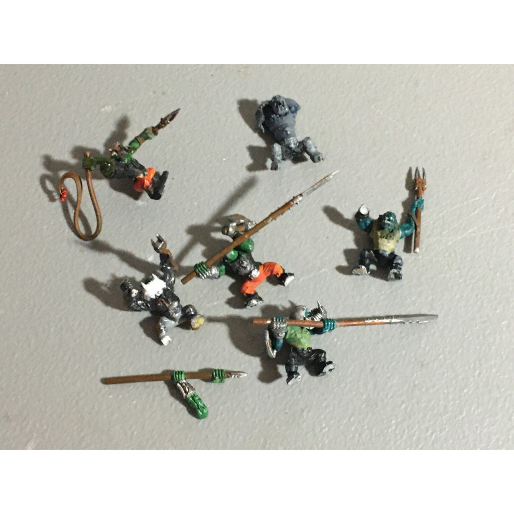 A22142 WARHAMMER FANTASY ORCS & GOBLINS BOAR CHARIOT CREW LOT SOME INCOMPLETE GW