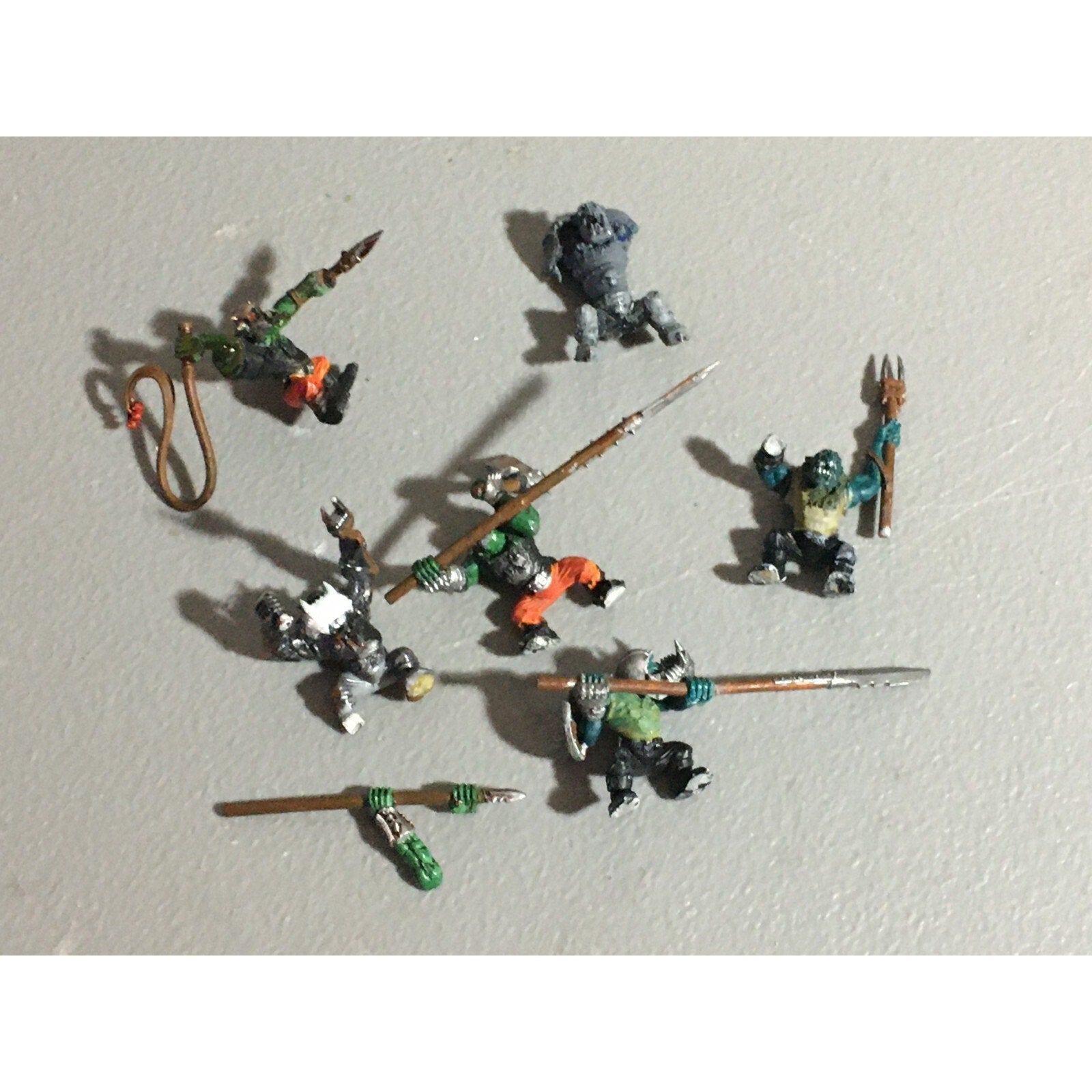 A22142 WARHAMMER FANTASY ORCS & GOBLINS BOAR CHARIOT CREW LOT SOME INCOMPLETE GW