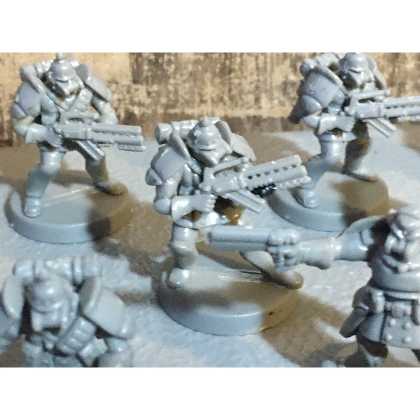 A30062 UNKNOWN TABLE TOP SCI-FI POWER ARMOR SOLDIERS 10 PK WAR GAMES