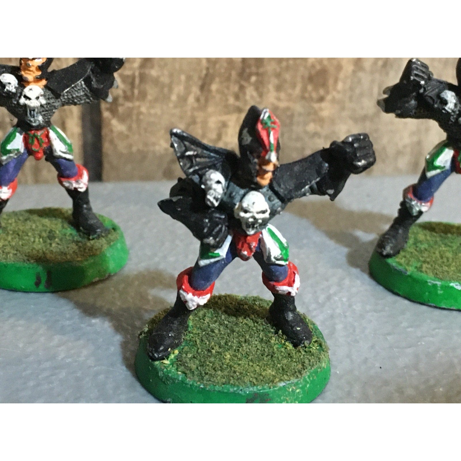 A30119 WARHAMMER BLOOD BOWL METAL DARK ELVES TEAM LINEMEN 3 PK PAINT BASE OOP GW