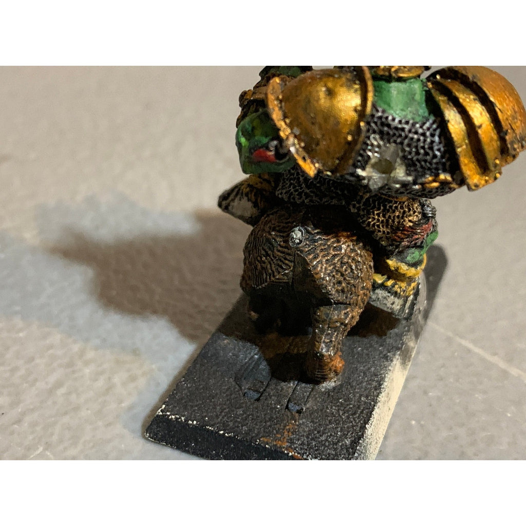 A31240 WARHAMMER FANTASY AOS METAL ORCS & GOBLINS ORC WARBOSS ON BOAR INCOMPLETE