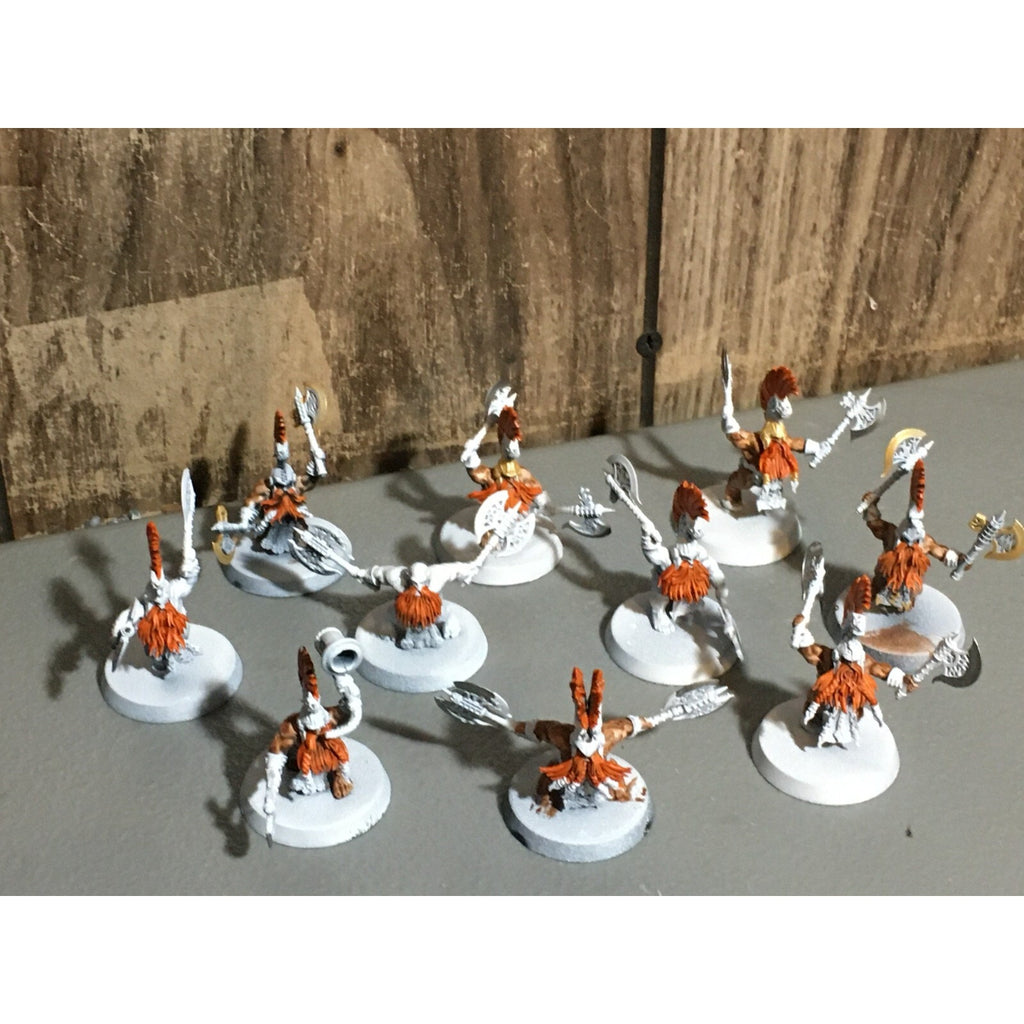 A20180 WARHAMMER FANTASY AOS FYRESLAYERS VULKITE BERZERKERS 10 PK PRIMED