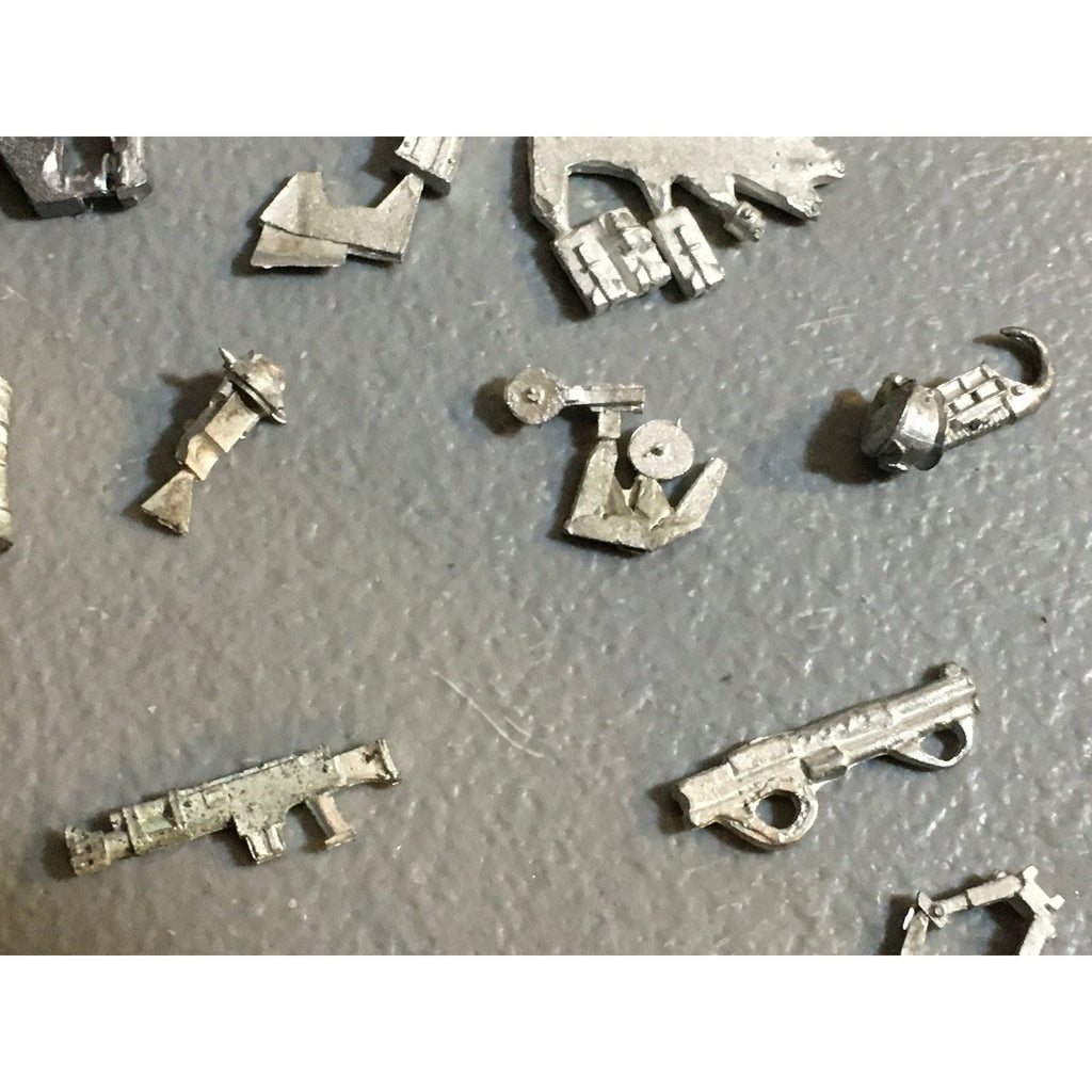A32547 UNKNOWN MINIATURES ALL METAL BITS & INCOMPLETE LOT SCI-FI FUTURISTIC