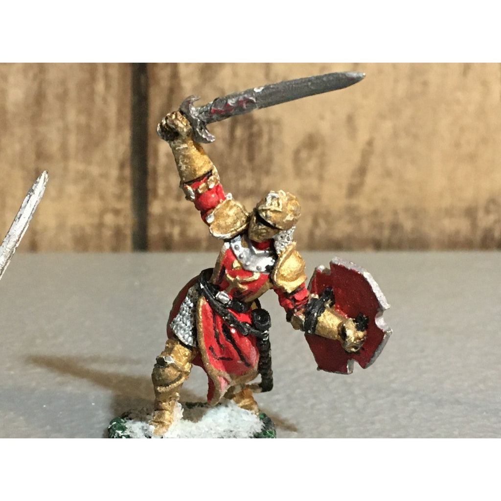 A24858 UNBRANDED METAL TABLETOP OLD OOP D&D FANTASY KNIGHTS SWORDSMEN MINIATURES