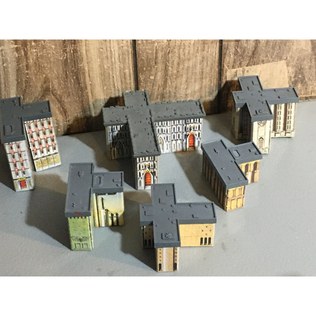 A31672 WARHAMMER EPIC 40K TERRAIN BUILDINGS PLASTIC & CARDSTOCK 6 PK