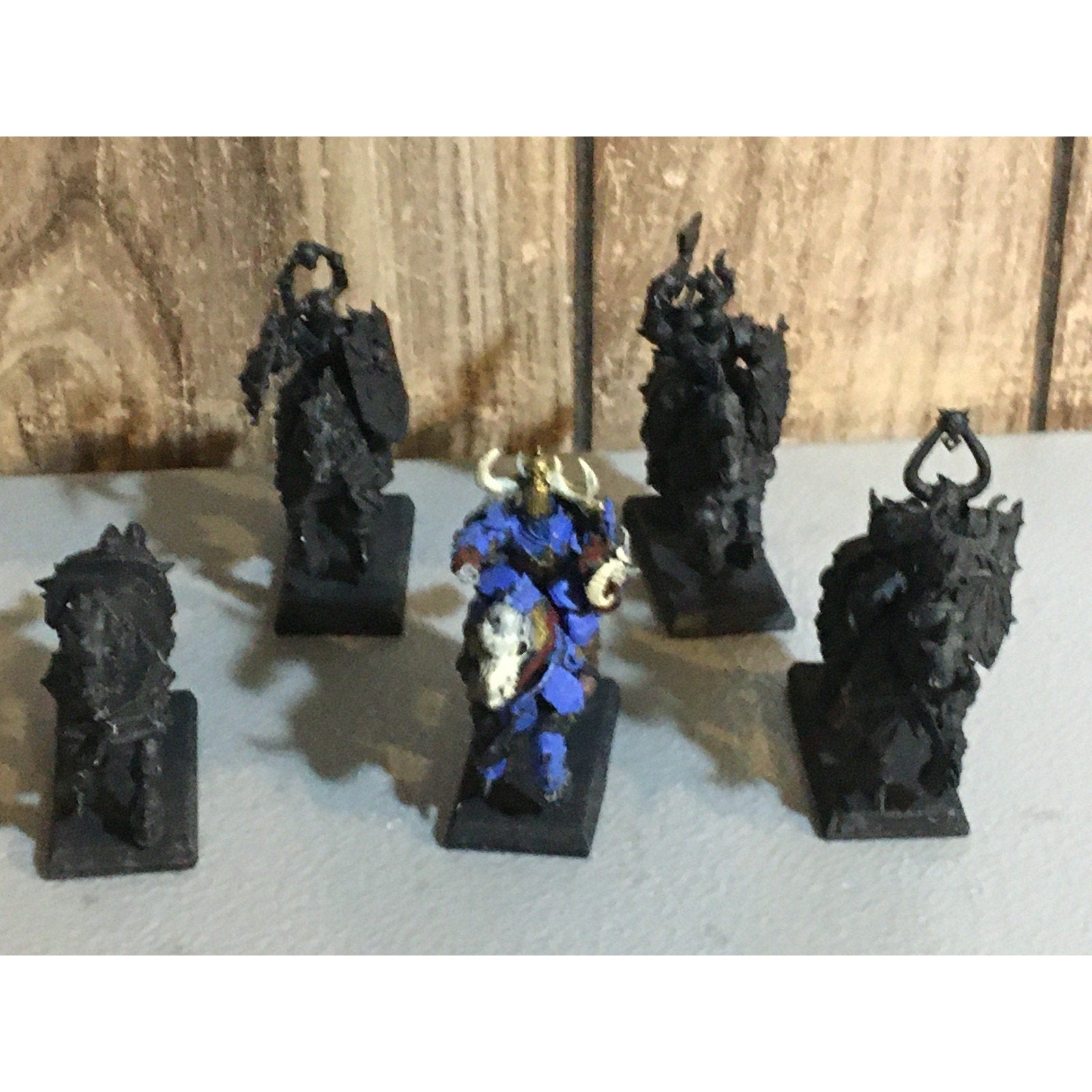 A33420 WARHAMMER FANTASY OLD WORLD CHAOS MORTALS KNIGHTS 5 PK INCOMPLETE GW