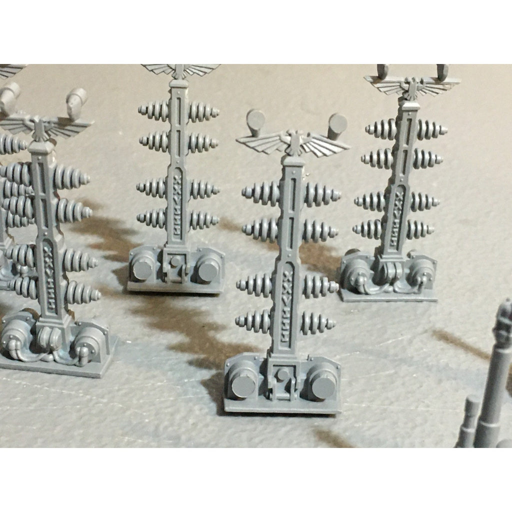 A24507 WARHAMMER 40K SPACE MARINES ENERGY PYLONS 6X + 3 TELEPORT BEACONS GW