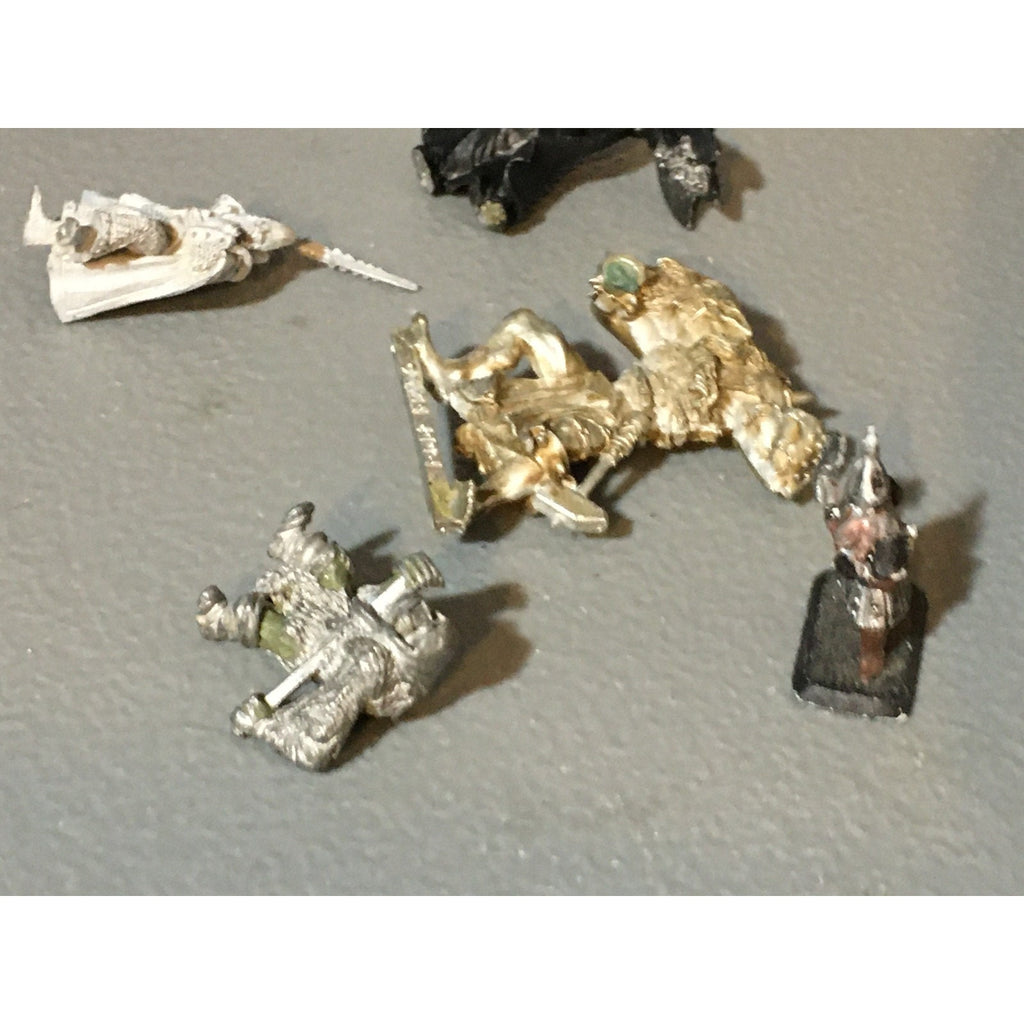 A32530 UNKNOWN METAL MINIATURES INCOMPLETE LOT WARRIOR ELF OGRE ORC DWARF