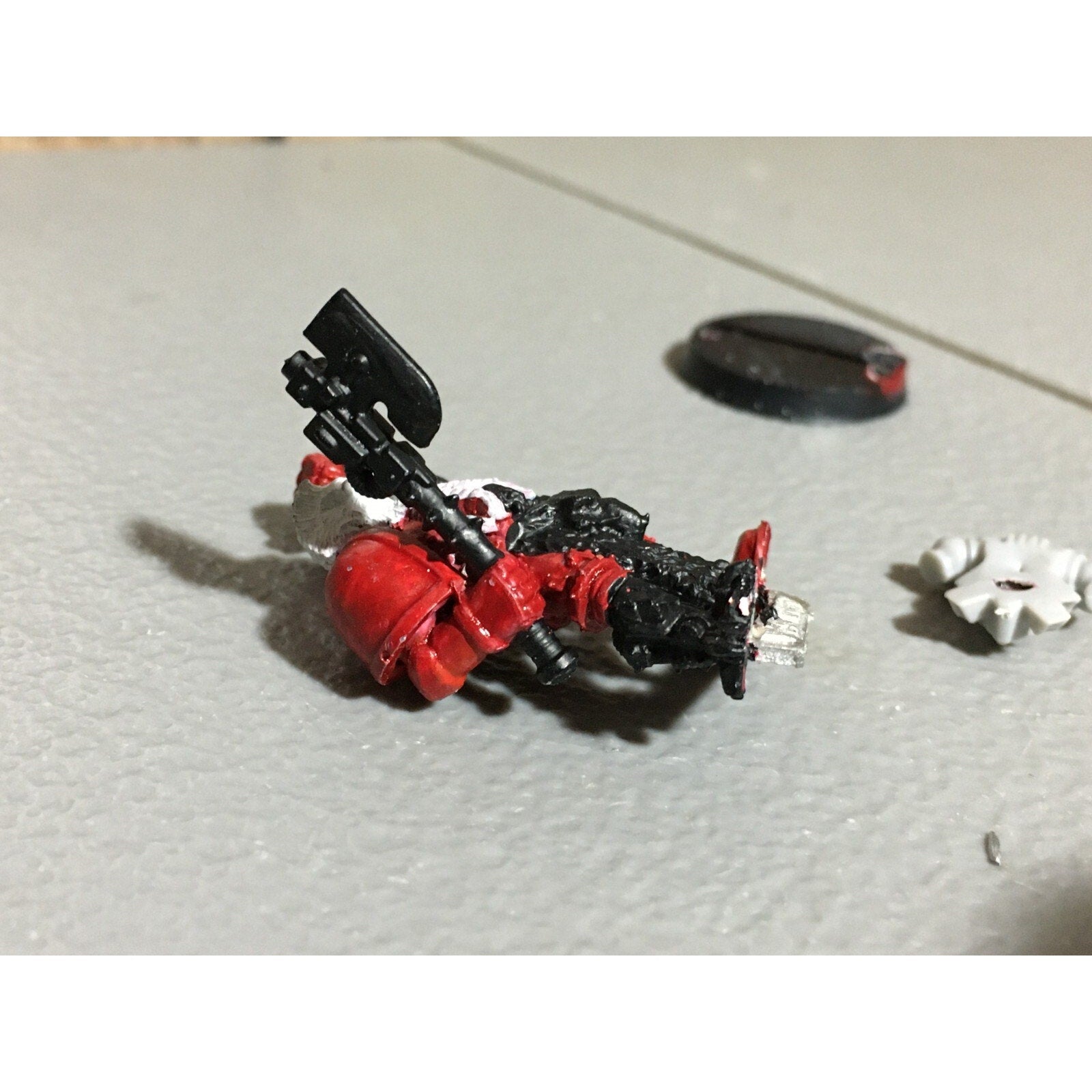 A19731 WARHAMMER 40K SPACE MARINES WOLVES WOLF GUARD METAL W BIONIC LEG