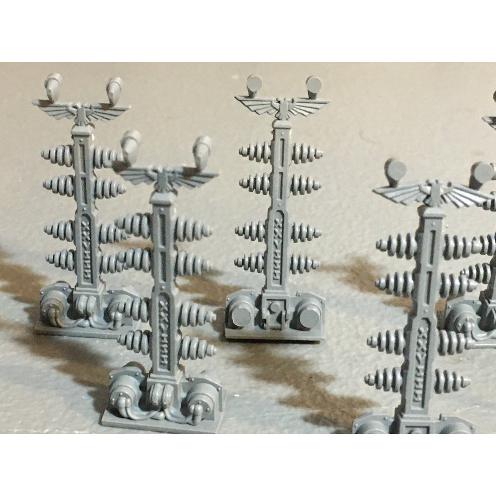 A24507 WARHAMMER 40K SPACE MARINES ENERGY PYLONS 6X + 3 TELEPORT BEACONS GW