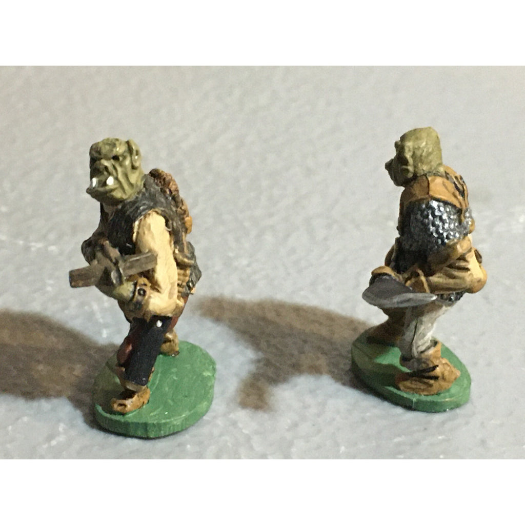 A10090 CITADEL PRE SLOTTA METAL RARE OOP ORC WARRIORS 2 PK WARHAMMER PAINTED