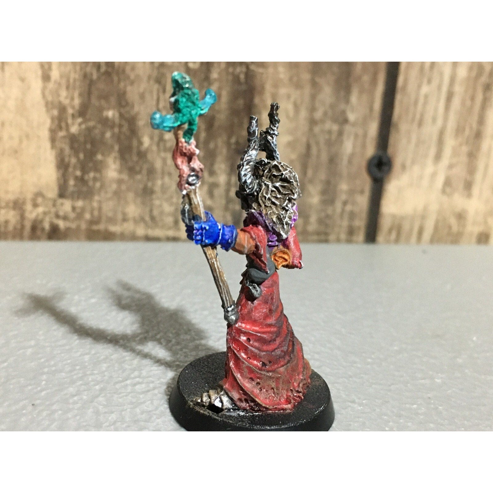 A19734 WARHAMMER FANTASY CHAOS MORTALS SORCERER CH5 SLAGROTH VILE STAFF METAL