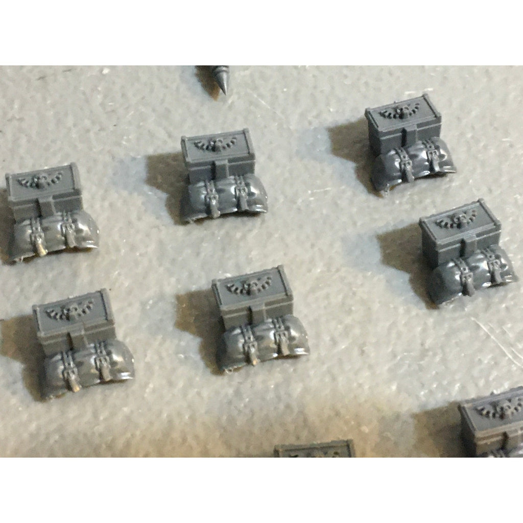 A29399 WARHAMMER 40K SPACE MARINES DARK ANGELS RAVENWING BIKE SADDLEBAG BITS LOT