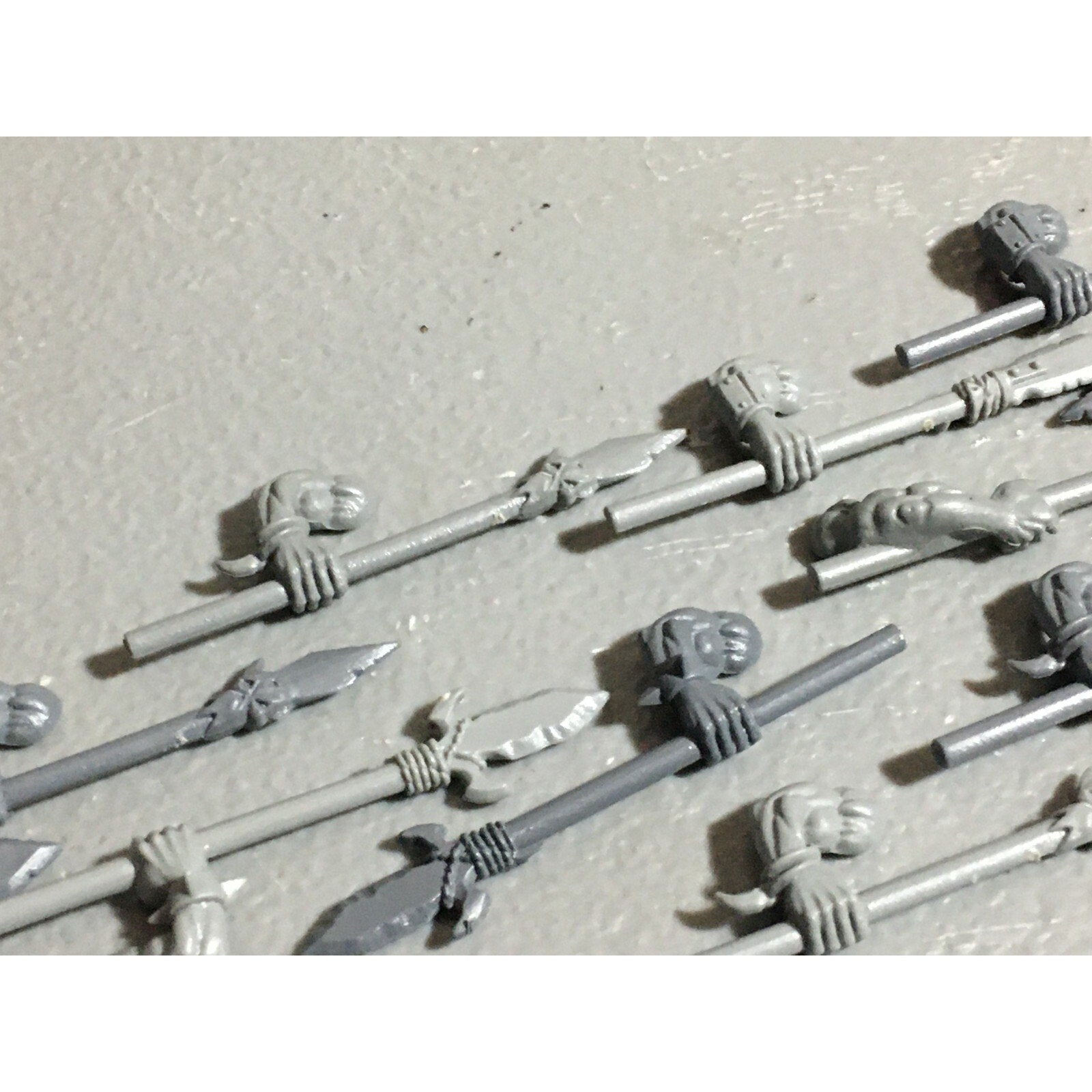 A22608 WARHAMMER FANTASY ORCS & GOBLINS BITS LOT ORC BOYZ SPEARS GAMES WORKSHOP