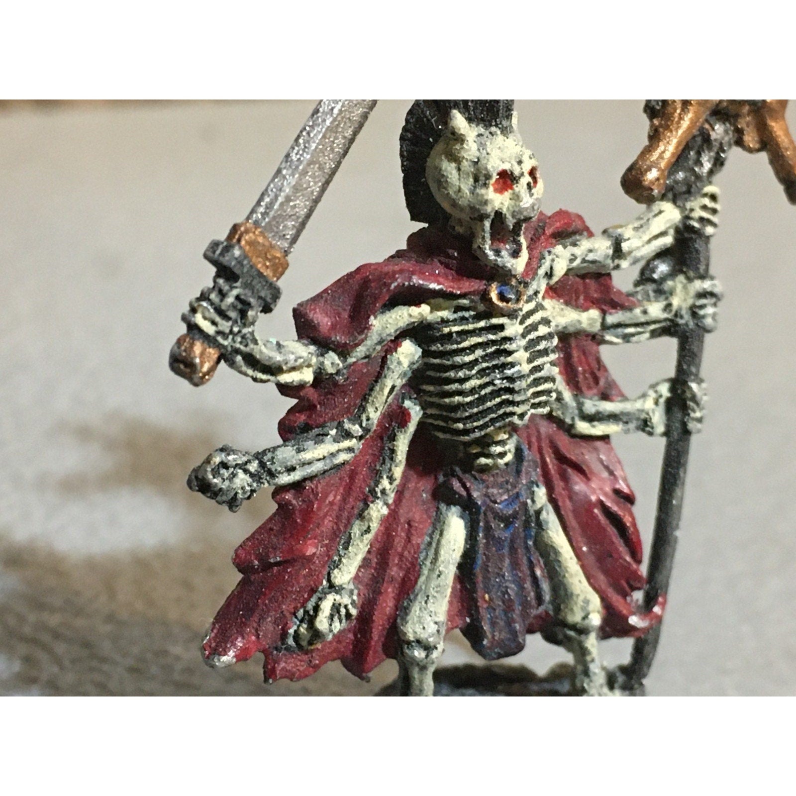 A24891 UNKOWN METAL SKELETON NECROMANCER LORD HERO FANTASY PAINTED